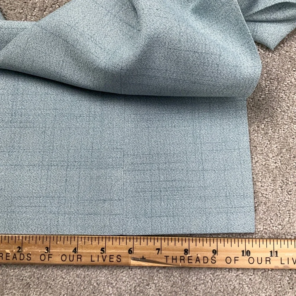 Johnny Carson Suit Mens 41R 35W 31L Light Blue Windowpane 70s Style Retro Kitsch